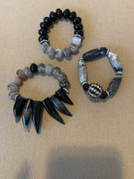 Black/Gray Bracelet Set