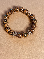 Brown agate men’s bracelet